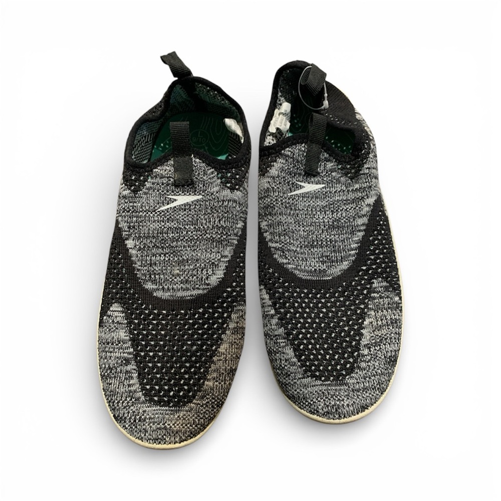 Speedo Black and Green Slip-On Shoes
